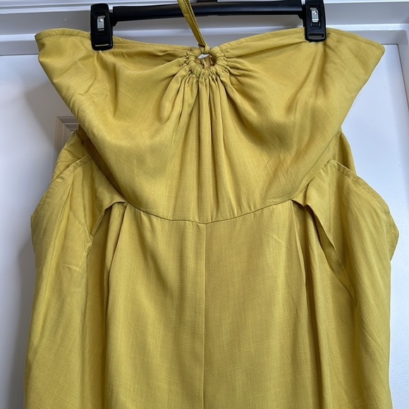 CUPSHE halter jumpsuit with pockets color, yellow size large - Picture 4 of 8